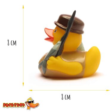 Гумова качка I Писклива качка I Писклива качка - L 8 см - вкл. брелок гумова качка в наборі Подарунок Outdoor I Подарунок для чоло