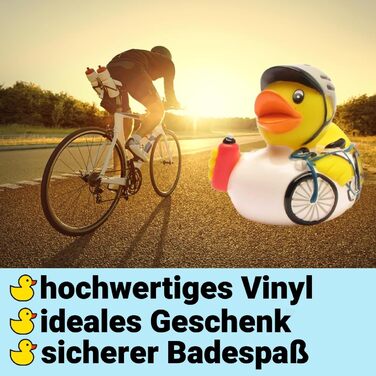 Велосипедист-гонщик гумове каченя I Велосипед-пискливий каченя I Гоночний велосипед-пискливий каченя I Іграшка для купання для діт