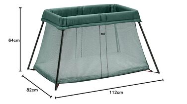 Дорожнє ліжечко BabyBjrn Light, Dark Green