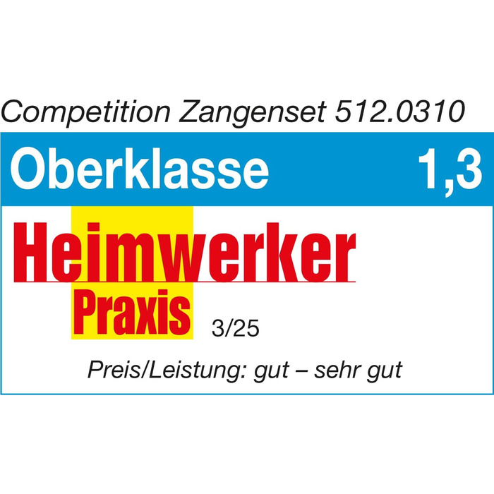 Набір плоскогубців COMPETITION 512.0310, 3 шт. (Розроблено KS TOOLS)