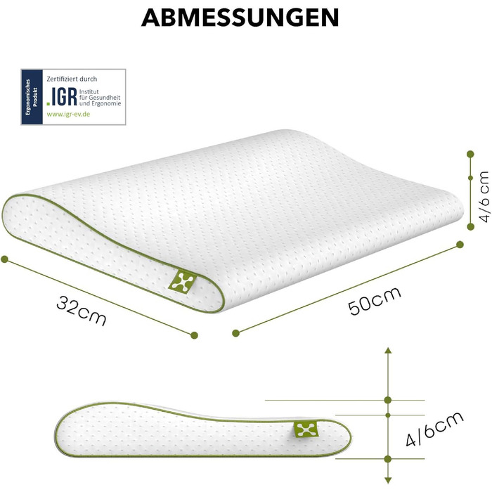 Дитяча подушка для шиї smartsleep Ергономічна подушка Ергономічна подушка з піни з памяттю форми з повітряними каналами, стабільна для дітей