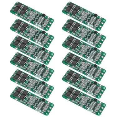 Елементний модуль захисту літієвих акумуляторів, модуль зарядки 20A 18650, 3S 20A 12.6V BMS плата захисту літій-іонних літієвих акумуляторів, плата захисту 18650, захист від перезаряджання/перерозряджання, 12-