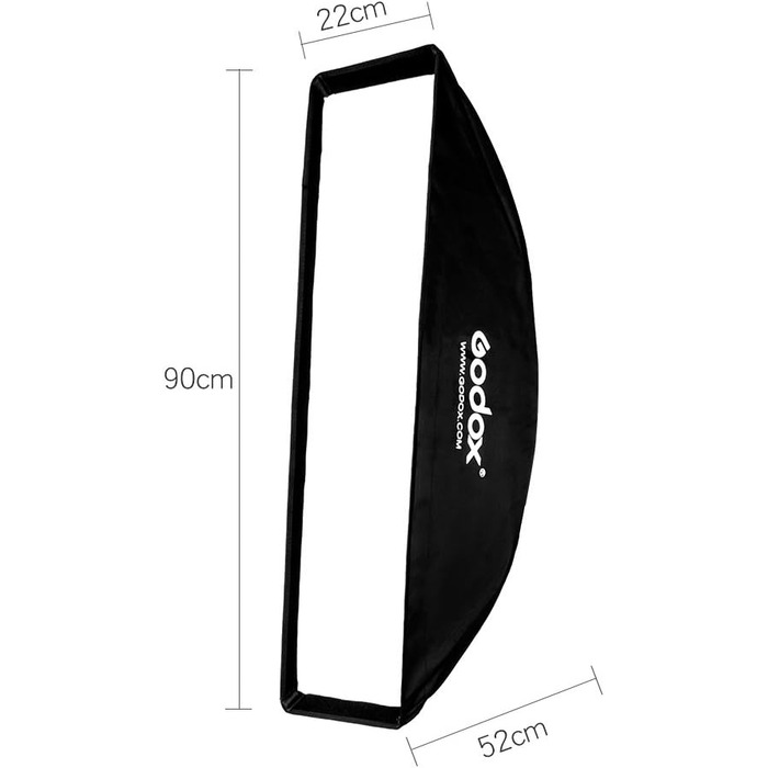 Світлова стрічка Godox з стільниковою решіткою для кріплення Softbox Bowens, сумісна зі студійними ліхтарями Godox S-Type (2 шт. FW22x90см) 2 шт. 22x90см