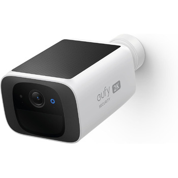 Камера зовнішнього спостереження eufy Security S220 SoloCam, роздільна здатність 2K, безперервне живлення від сонячних батарей, 2,4 ГГц WLAN, без передплати, без щомісячних витрат (відремонтовано)