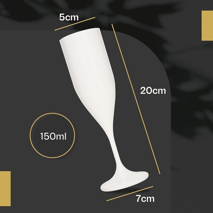 Келихи для шампанського пластикові дешеві пластикові одноразові, набір з 12 шт. ультрастійкий Tritan, твердий пластик, келих для ш