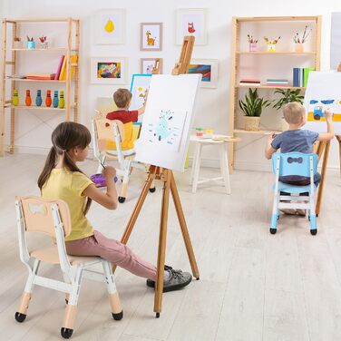 Дитячий стілець пластиковий, дитячий стілець для письмового столу регульований по висоті, дитячі стільці зі спинкою до 100 кг нава