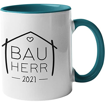 Кухоль для домовласників (2025, 2026), володіння будинком, церемонія завершення будівництва, заселення, будівельний майданчик, подарунок на день народження, будинок мрії, будівництво будинку, новий дім, ідея подарунка, подарунок для чоловіків (Чоловічий м