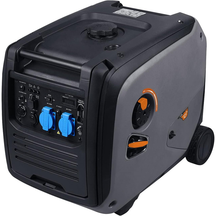 Генератор струму revolt Бензиновий інверторний генератор, 4000 Вт, 2 x 230 В, 1 x 12 В, 2 x USB, 12 л (Інверторний генератор струму, бензин, живлення)