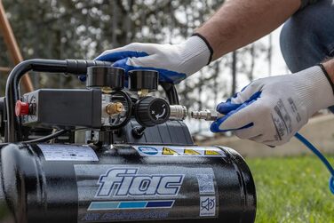 Переносний повітряний компресор FIAC SUPERSILENT 6, безмасляний, максимальний тиск 8 бар, 1 к.с., 6-літровий бак, рівень шуму 58 д