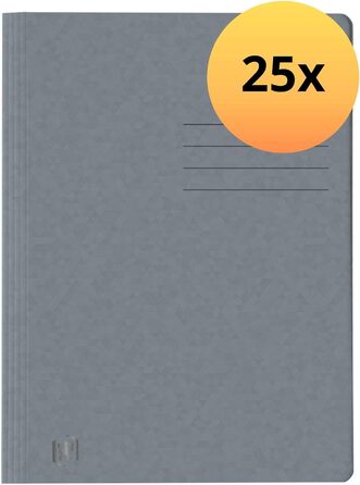 Оксфордська папка А4, виготовлена з картону, в асортименті 25 шт. (сіра, одинарна)