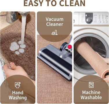 Сходинки для внутрішніх сходів, нековзні з гумовою основою, без залишків, підходять для дітей, людей похилого віку та домашніх тварин, можна прати в пральній машині, 20,3 x 76,2 см, коричневі