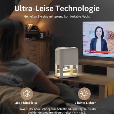 Осушувач повітря електричний 1800 мл, подвійний напівпровідниковий кімнатний осушувач повітря, автоматичне розморожування, портати