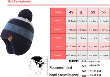 Зимова шапка-вушанка з помпонами для дівчаток, в&39язана, розмір 51, комплект у зелену смужку