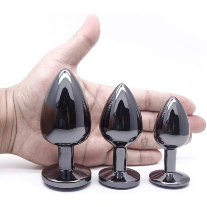 Набір з 3 металевих анальних плагів AllesCosy, для чоловіків і жінок