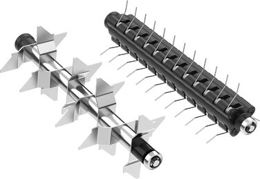 В-1 Електричний Вертикуттер (1400 Вт, глибина обробки -12-8-4 мм, ширина обробки вертикуттера/аератора 310/290 мм, кількість ножів 8 шт., кількість зубців 45 шт., у комплекті ролики з ножами та аератором), 1431 2-