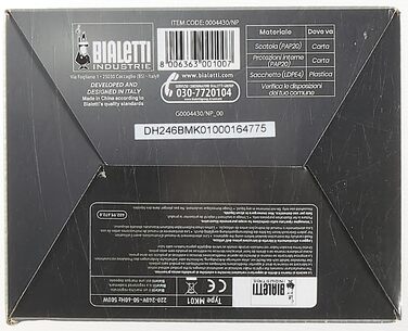 Ємність 240 мл, 500 Вт, 1 чашка Нержавіюча сталь, сріблясто-чорний один розмір срібло, 0004430 Montalatte Elettrico