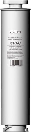 Із 3 змінних фільтрів (RO, PAC та SR) для фільтрів для води BEM LINA та IDA, фільтрувальні картриджі, поліпропілен/ватний стрижень з активованим вугіллям, зворотний осмос, композитний вугільний стрижень