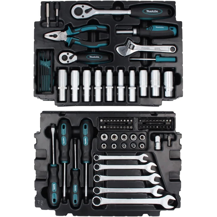 Набір інструментів 87 предметів в MAKPAC розмір 1, для механіків, ручні інструменти, викрутки, гайкові ключі, біти, торцеві головк