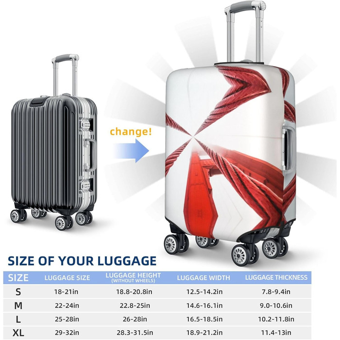 Чохол для валізи Золотий Міст з еластичною тканиною та захистом від подряпин, чорний, розмір 90