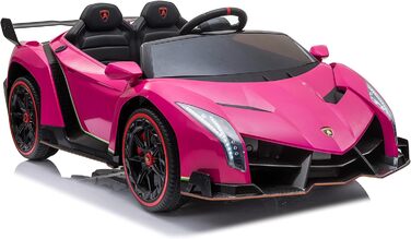 Дитячий електромобіль FINOOS Lambo Veneno 24V електромобіль для дітей 2-місний, гумові шини 4X4, шкіряне сидіння, з пультом дистан