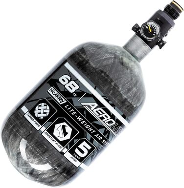 Система пейнтбольного балона HK Army AeroLite 68/4500 HPA – вуглеволокно, прозорий, 800 psi, авіаційний алюміній, 5-річний гідроцикл