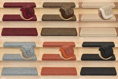 Килимки для сходів Kettelservice-Metzker Monza прямокутні одномісні та SparSet Anthracite 15 шт.