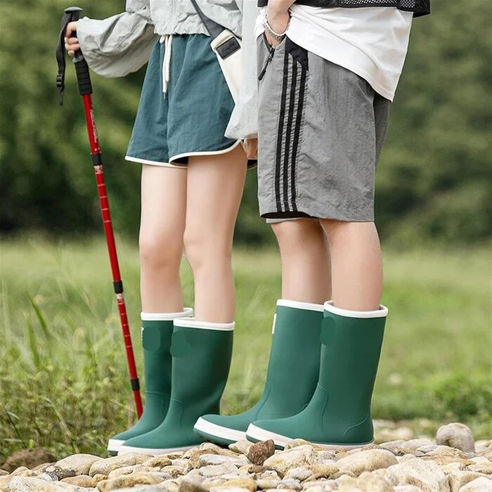 Чоловічі гумові чоботи, водонепроникні робочі чоботи середньої висоти, зручне взуття, колір 2, розмір 42 EU