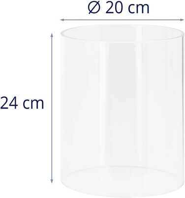 Пристрій для хот-догів Скляний циліндр (Ø20 см, висота циліндра 24 см, термостійкий, можна мити в посудомийній машині) Прозорий