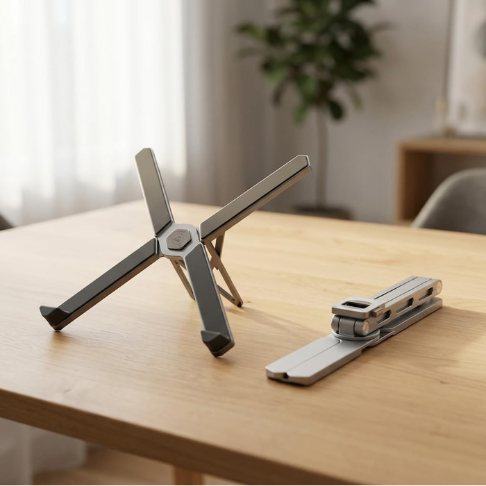 Підставка для ноутбука X-Stand Plus Регульована висота 70340 мм Міцний алюмінієвий тримач для ноутбука, ергономічна та нековзка Складана та мобільна Для MacBook, ноутбуків та планшетів 1117 дюймів, сірого кольору