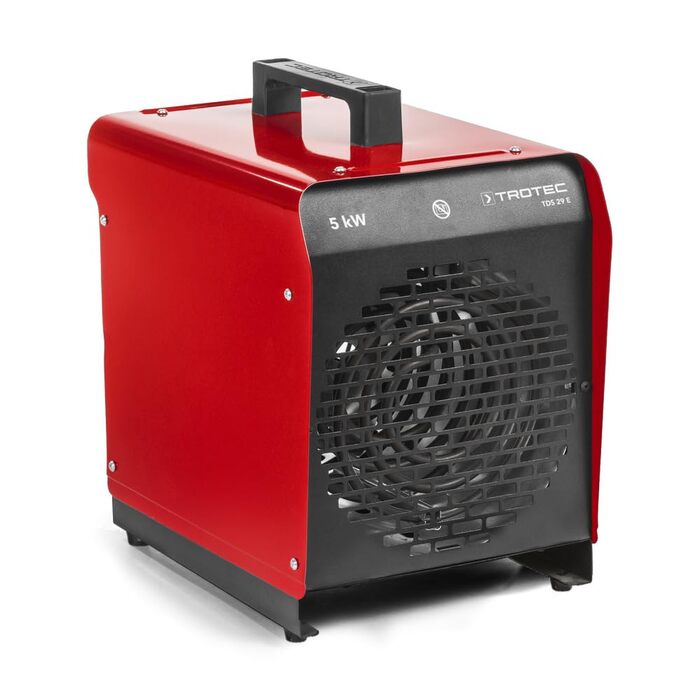 Тепловентилятор TROTEC TDS 29 E теплова потужність 2,5 кВт / 5 кВт будівельний обігрівач, об&39єм повітря 430 м/год тепловентилятор для майстерень, промисловості, цехів, гаражів