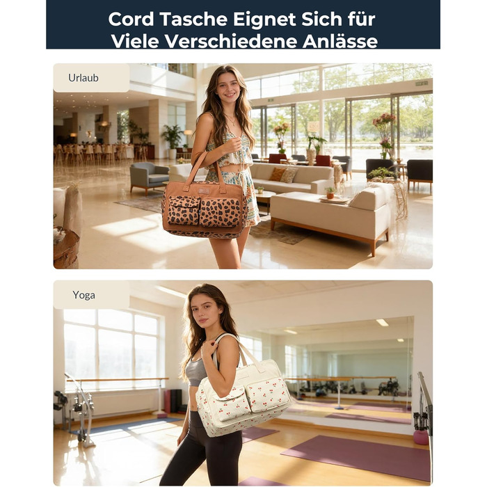 Вельветова дорожня сумка Micmores, жіноча спортивна сумка 20 л, сумка для підгузків на вихідні, ручна поклажа Ryanair 40x20x25, сумка для спортзалу, сумка для пологів з мокрим ПВХ-мішком для фітнесу (чорна)