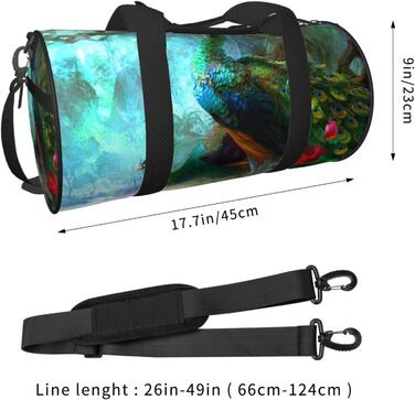 Яскрава спортивна сумка-дорожня Павичче око, унісекс, велика містка сумка для подорожей та спорту