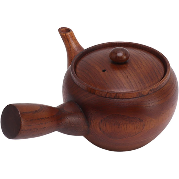 Дерев'яний чайник Holz-Teekanne, традиційний дерев'яний чайник з вишуканим свистком, виготовлений вручну в стилі Кунг-Фу для дому, офісу та ресторану