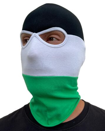 Балаклава PGWEAR у смужку та однотонні кольори Унісекс, один розмір Чорний, білий, червоний, синій, жовтий, зелений (чорний/білий/зелений)