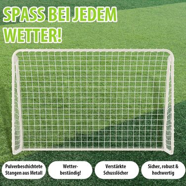 Футбольні ворота зі щитом 240 см x 170 см Високоякісні дитячі футбольні ворота з сіткою, щитом та шипами Підходять для будь-якої ситуації