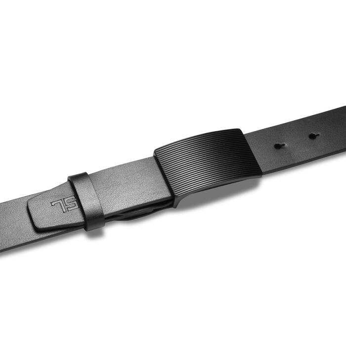 Ремінь чоловічий шкіряний Semi Line Black (P8233-0 L)