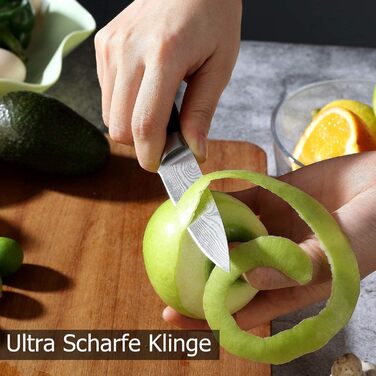 Ніж для чищення фруктів PAUDIN 9 см, гострий ніж для фруктів Ніж для чищення Кухонний ніж Ергономічна ручка Німецька нержавіюча ст