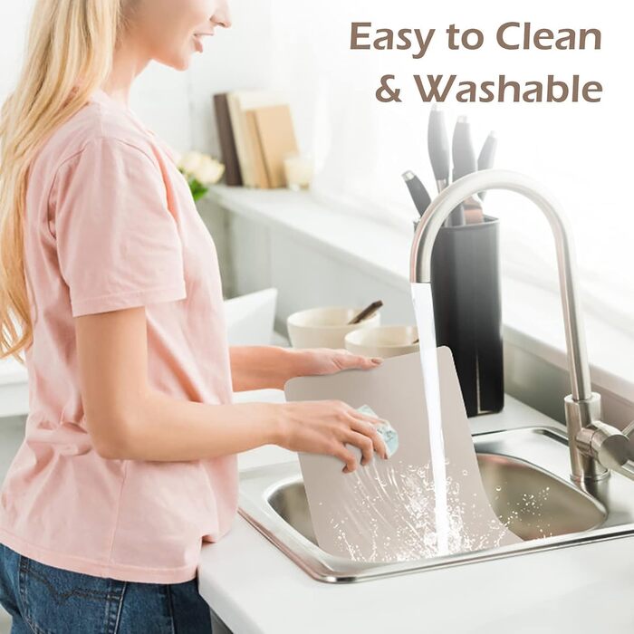 Підстилка шкіряна, 6 шт. підстилки миються з підставками нековзні підстилки двосторонні підстилки, PU зі штучної шкіри термостійкі