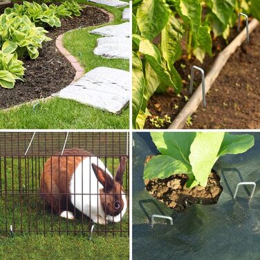 Садові скоби Gardentacker 12-W200, 30,5 см, оцинкована сталь, скоби для ландшафтної тканини