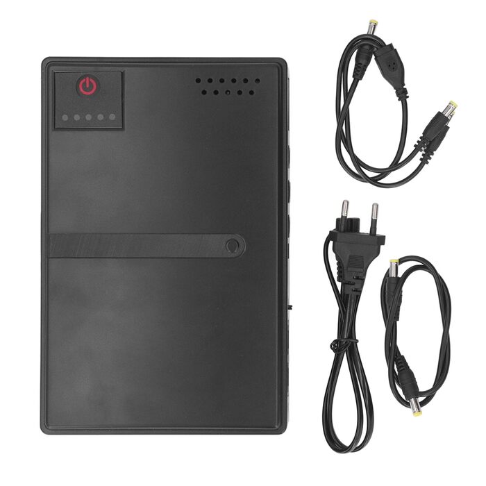 Компактний резервний акумулятор UPS 10400 мАг USB 5 В 9 В 12 В PoE 15 В 24 В для роутерів, камер з двома варіантами вхідного живлення, високої ємності (EU-штекер)