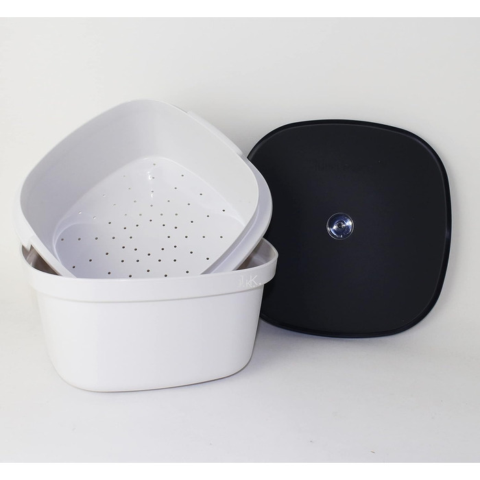 Сито Сервер зі вставкою Йогуртниця Термос Баночка Білий/Антрацит