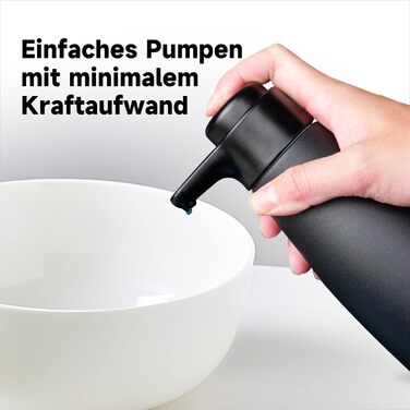 Дозатор мила з нержавіючої сталі, дозатор рідкого мила 470 мл, дозатор мила для миття посуду для кухні чорний, 1062