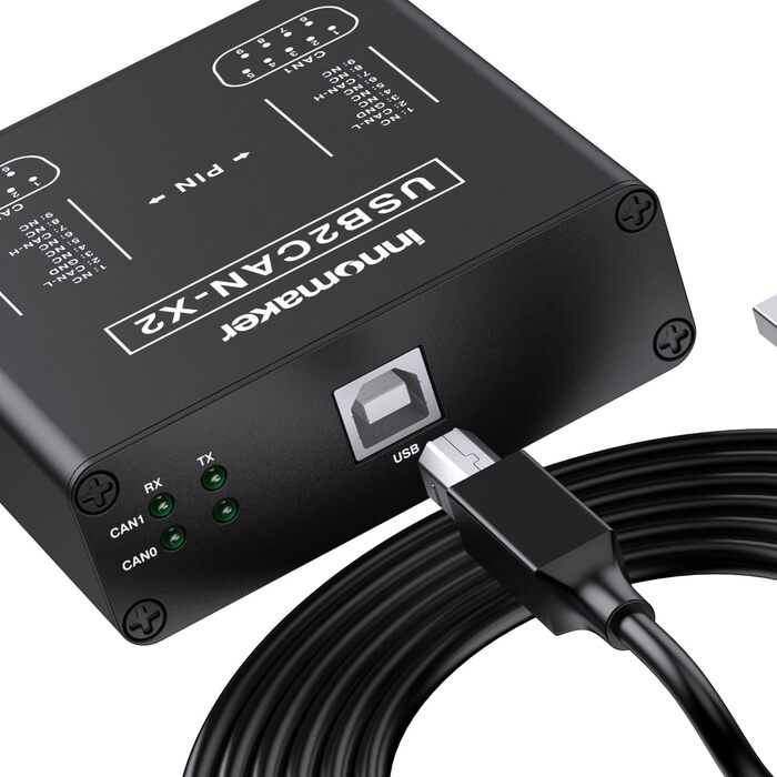 Двоканальний USB-CAN конвертер для Raspberry Pi 5/4/Pi 3B/Pi 3/Pi Zero (W)/Jetson Nano/Tinker Board/всіх SBC/настільних комп&39ютерів/ноутбуків, підтримує Windows, Linux, Mac OS, Android, Venus OS USB2CAN-X2