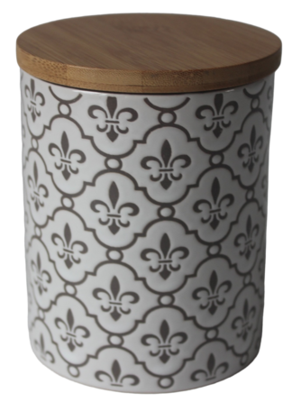 Банка Ornament Limited Edition, керамічна з квітковим декором, 500 мл