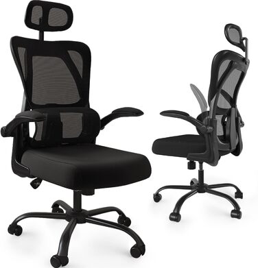 Офісний стілець Devoko, ергономічний стілець з поперековою підтримкою, регульовані підлокітники, комп'ютерний стілець, що регулюєт