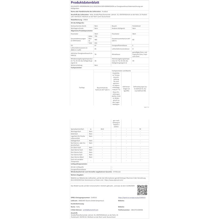 Компресорний холодильник AAOBOSI 83L, холодильник для кемпера з керуванням за допомогою застосунку, 12/24 В постійного струму, автомобільний холодильник зі світлодіодним підсвічуванням, охолоджує до -20 для автомобіля, вантажівки, човна, автофургона, кемп