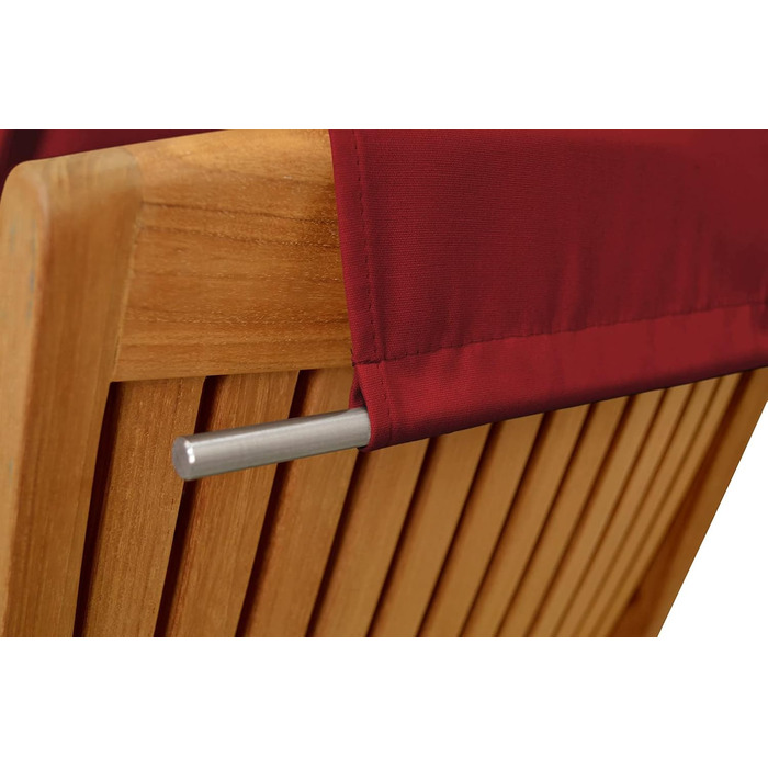 Червона подушка для шиї Kai Wiechmann для шезлонга, яку можна прати, зроблено в Німеччині, Бордо