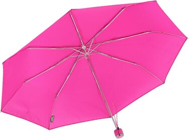 Жіноча складна парасолька з великим дахом - екстра світлий - неоново-рожевий