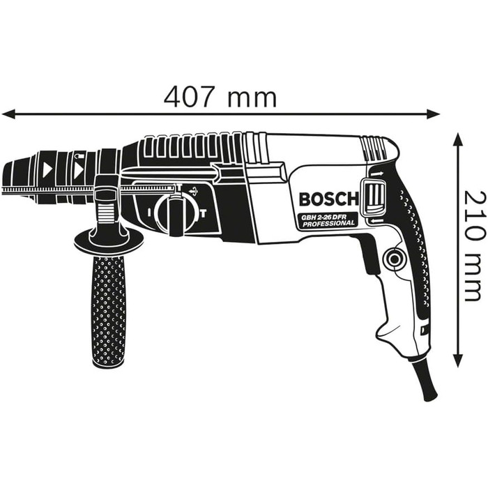 Перфоратор Bosch Professional GBH 2-26 F (830 Вт, змінний патрон SDS-plus, енергія удару 2,7 Дж, в кейсі)