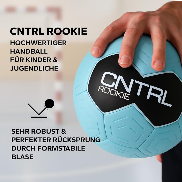 Гандбольний м&39яч для новачків CHAIZ CNTRL Без смоли Ідеальний розмір для дітей (розмір 0/1) Максимальне зчеплення та м&39який дотик Ідеально підходить для школи, тренувань та клубу Синій 1